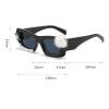 helena Square Sunglasses for Women Flower Square Thick Frame Sun Glasses Simple Designer Style Shades (black) view 3