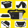 Large Waist Bum Bag Fanny Pack for Outdoor Sport Fashion Waterproof Bag Belt Bag for women men boys Multifunctional Travel Workout Hiking Running Cycling 6 Zipper Pockets (Black) view 3