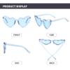 YOSHYA Clout Goggle Heart Sunglasses Vintage Cat Eye Mod Style Retro Kurt Cobain Glasses (Navy blue) view 2