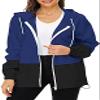 Cdiecer Women's Raincoat Waterproof Windbreaker Hoodie Sunscreen Zipper Jacket Lightweight Outdoor Hiking Color Block Jacket view 1