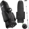APTY Padded Golf Club Travel Bag with Adjustable Support Rod, Golf Luggage Case Cover with Wheels for Airline - Waterproof Coating Layer, 1680D Wear-Resistant Oxford view 1