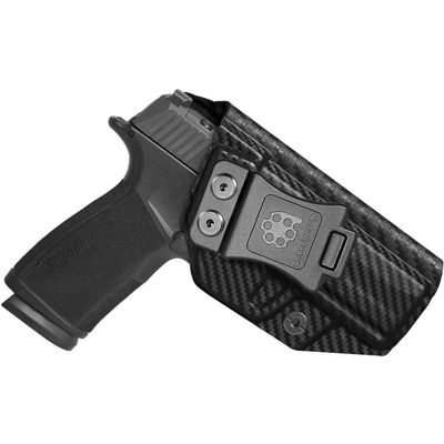 Amberide Sig P365 XMacro IWB Holster, Kydex-Boltaron Inside Waistband Fit P365 XMacro 9mm, Quick Draw, Secure Retention, 030 Cant