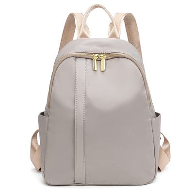 Mn&Sue Women Backpack Purse Waterproof Nylon Rucksack Lightweight Casual Fashion Shoulder Bags for Travel Work College Daypack (Grey)