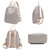 Mn&Sue Women Backpack Purse Waterproof Nylon Rucksack Lightweight Casual Fashion Shoulder Bags for Travel Work College Daypack (Grey) view 3
