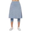 Women Knee Length Skirts with Leggings,Skirted Leggings Skorts Capris for Tennis Women Skort Zipper Pockets(Denim S) view 2