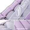 Adjustable Ankle Weights for Women Men 1-12 LBS 1 Pair Wrist Leg Arm Weights with Removable Weight, Strength Training Weight for Jogging, Walking, Running, Fitness, Gym Workout, Purple view 2