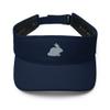 Rabbit hat, Embroidered Rabbit Unisex Visor hat, Rabbit Gift, Rabbit mom dad hat. Navy view 1