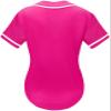 babyhealthy Women Baseball Jersey Button Down Plain Tshirts Hip Hop Softball Sports Active Tee Rose Red view 3
