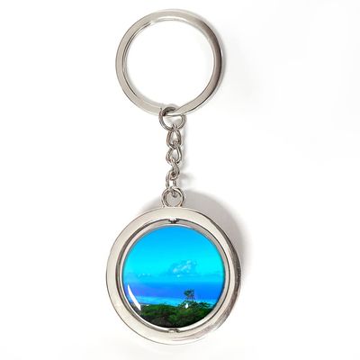 Northern Mariana Islands Keychain Car Keys Decoration Accessories Double Sided Rotating Crystal Key Chain Souvenir Gift