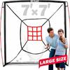 NET PLAYZ Baseball Net, Pitching Net Hitting Net Batting Practice Net - 9 Strike Zone, Baseball Gifts for Kids Children Teens & Youth | Training Aids Equipment 7'x7', Black (NOC05140A01)
