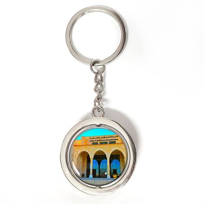 Palestine Keychain Car Keys Decoration Accessories Double Sided Rotating Crystal Key Chain Souvenir Gift