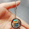Palestine Keychain Car Keys Decoration Accessories Double Sided Rotating Crystal Key Chain Souvenir Gift view 2