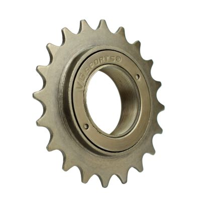 VG SPORTS Single Speed Bike Freewheel, 20T Compatible with 1/2' x 1/8' Bicycle One-Speed Freewheel Threaded Type Freehub Replacement Parts (Brown)