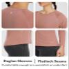 baleaf Women's Long Sleeve Running Shirts Athletic T Shirts Workout Tops Quick Dry Moisture Wicking for Exercise Gym Sports Yoga Heather Orange Red S view 4
