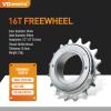 VG SPORTS Single Speed Bike Freewheel, 16T Compatible with 1/2' x 1/8' Bicycle One-Speed Freewheel Threaded Type Freehub Replacement Parts (Silver) view 2