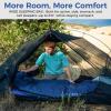 ATEPA Down Sleeping Bag for Adults, Lightweight 30F 40F Cold Weather 3 Season Backpacking Sleeping Bag, with Wearable Rectangle Wide Design & Compression Sack for Hiking Camping, Navy view 3
