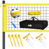 YUEWO Outdoor Portable Volleyball Net Set System, PU Volleyball with Carry Bag for Backyard and Beach, Professional Height Adjustable Steel Poles view 1