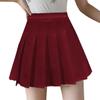 TONCHENGSD Women's High Waist Pleated Mini Skirt Skater Tennis Skirt (Dark Red,XL) view 2