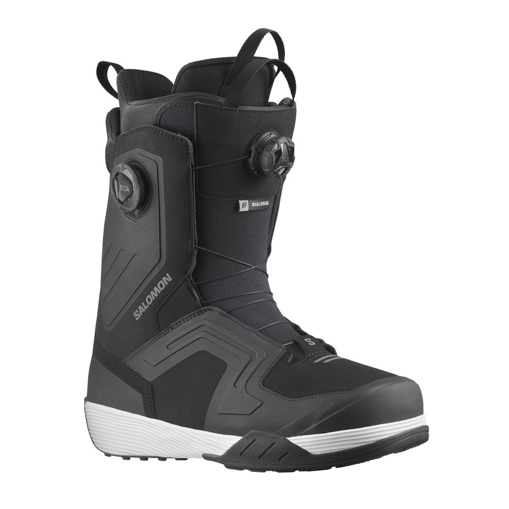 Salomon Dialogue Dual Boa Wide Black 29.5 Snowboard Boots Men's 2024