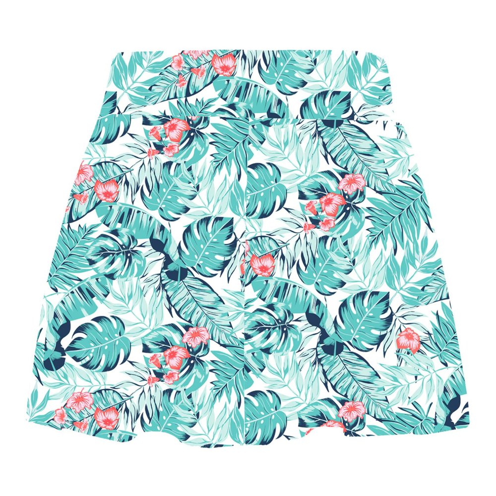 Sxiwei Kids Girls Summer Beach Pool Swimwear Skirts High Waist Swimming Bathing Suit Bottoms Green Palm Leaf 16 Years