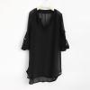 Little Girl's Kids Swimsuit Beach Cover Up for Girl Chiffon Shirt Bikini Beachwear Bathing Suit Toddler Tulle Dress (Black, 12-13 Years) view 2