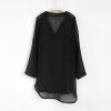 Little Girl's Kids Swimsuit Beach Cover Up for Girl Chiffon Shirt Bikini Beachwear Bathing Suit Toddler Tulle Dress (Black, 12-13 Years) view 3