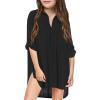 Little Girl's Kids Swimsuit Beach Cover Up for Girl Chiffon Shirt Bikini Beachwear Bathing Suit Toddler Tulle Dress (Black, 12-13 Years) view 4