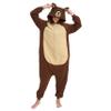 NAITOKE Adult Animal Onesie Halloween Costume Cosplay One-Piece Pajamas Women Man Teens Brown view 1
