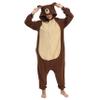 NAITOKE Adult Animal Onesie Halloween Costume Cosplay One-Piece Pajamas Women Man Teens Brown view 2