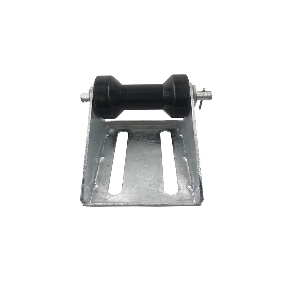 4 inch Boat Trailer Keel Roller with Bracket Assembly Kit Boat Trailer Roller Galvanized Steel Black PU