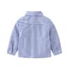 Boarnseorl Baby Toddler Boys Long Sleeves Button Down Shirt with Bow Tie,9-12 Months Light Blue view 3