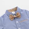 Boarnseorl Baby Toddler Boys Long Sleeves Button Down Shirt with Bow Tie,9-12 Months Light Blue view 4