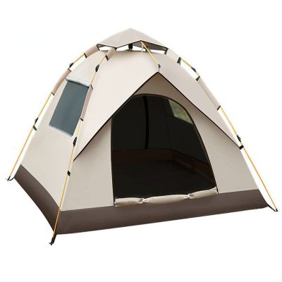 2-4 Person Camping Dome Tent, Waterproof Windproof,Portable Tent Bag,Automatic Pop Up Camping Tent with 2 Doors and 2 Mesh Windows,Lightweight for Outdoor Camping/Hiking (Black Lining,2 People)