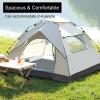 2-4 Person Camping Dome Tent, Waterproof Windproof,Portable Tent Bag,Automatic Pop Up Camping Tent with 2 Doors and 2 Mesh Windows,Lightweight for Outdoor Camping/Hiking (Black Lining,2 People) view 2