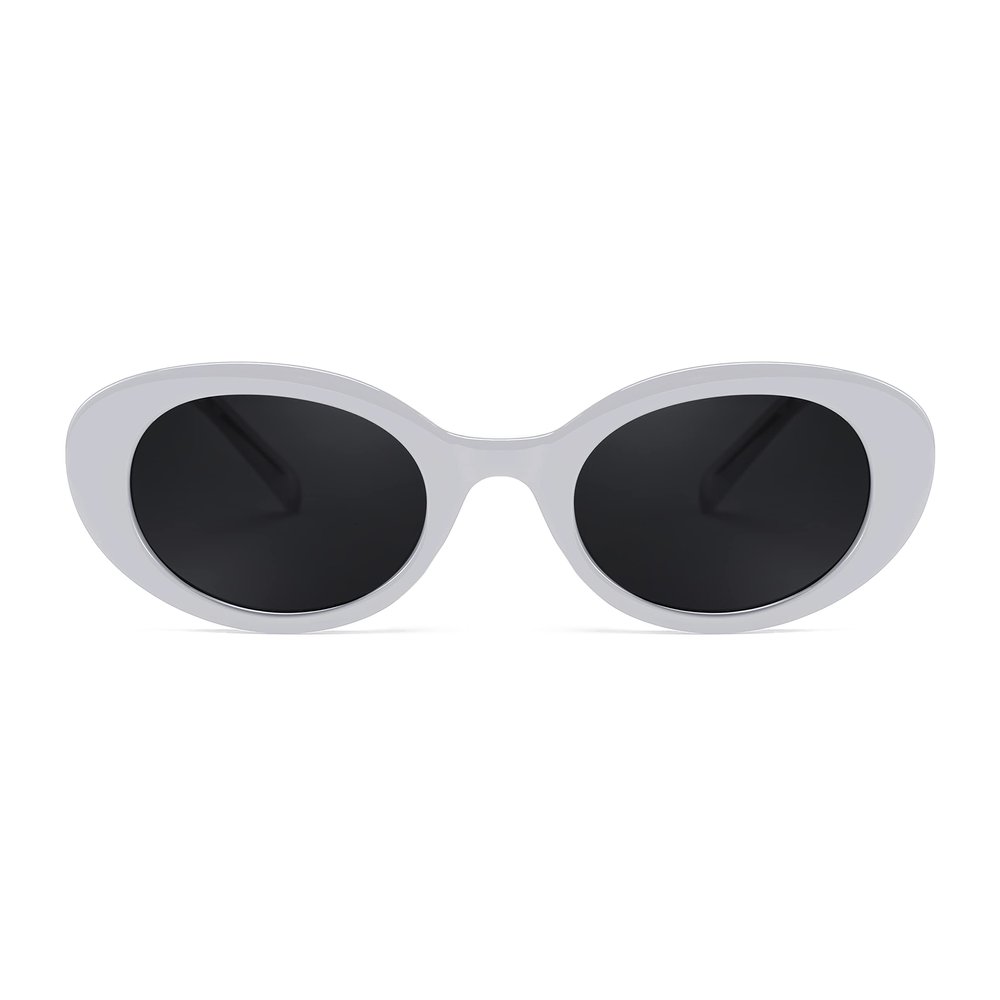 FEISEDY Sunglasses Womens, Retro Oval Cateye Sun Glasses Men, Small 90s Style B4128