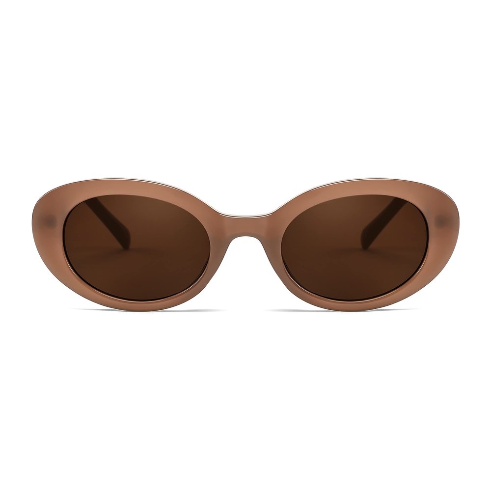 FEISEDY Sunglasses Womens, Retro Oval Cateye Sun Glasses Men, Small 90s Style B4128