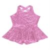 Yruioon Girls Sequins Criss-Cross Back Latin Jazz Dance Dress Leotard Stage Performance Costume Dancewear Pink 6 Years view 3