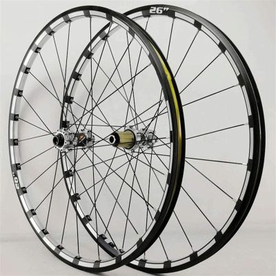 ZECHAO Mountain Bike Wheelset 26 27.5 29 Inch,CNC Rims Thru Axl Disc Brake Cycling Wheels Sealed Bearing Hub 24 Hole 7-11 Speed Cassette Wheelset (Color : Silver hub, Size : 27.5inch)