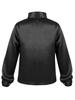Yruioon Kids Boys Sparkle Sequins Long Sleeve Button Down Shirt Latin Jazz Dance Stage Performance Costume Black 12-14 Years view 2