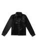Yruioon Kids Boys Sparkle Sequins Long Sleeve Button Down Shirt Latin Jazz Dance Stage Performance Costume Black 12-14 Years view 3