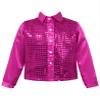 Yruioon Kids Boys Sparkle Sequins Long Sleeve Button Down Shirt Latin Jazz Dance Stage Performance Costume Rose 12-14 Years view 1