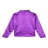 Yruioon Kids Boys Sparkle Sequins Long Sleeve Button Down Shirt Latin Jazz Dance Stage Performance Costume Purple 8-10 Years view 4