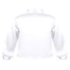 Yruioon Kids Boys Sparkle Sequins Long Sleeve Button Down Shirt Latin Jazz Dance Stage Performance Costume White 12-14 Years view 3