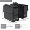 BAIGIO Bike Double Pannier Bags Waterproof Bicycle Rear Seat Panniers Pack with Reflective Stripe view 2