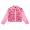 Yruioon Kids Boys Sparkle Sequins Long Sleeve Button Down Shirt Latin Jazz Dance Stage Performance Costume Pink 4-5 Years view 3