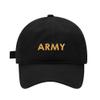 LexiuYibai Mens Baseball Caps Army Embroidered Adjustable Washed Cotton Dad Hat (Black,7 1/2)