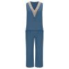 2023 Summer Women's 2 Piece Outfits Lounge Matching Sets Two Piece Cotton Linen Shorts Crop Tops Plus Size Tracksuits view 2