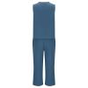 2023 Summer Women's 2 Piece Outfits Lounge Matching Sets Two Piece Cotton Linen Shorts Crop Tops Plus Size Tracksuits view 3