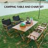 Yadlan Camping Tables That Fold Up Lightweight with Chairs, Folding Table for Outside Camping, Strong Loading Bear Foldable Aluminum Table and Chair Set for Hiking Backpacking Outdoor Picnic view 3