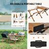 Yadlan Camping Tables That Fold Up Lightweight with Chairs, Folding Table for Outside Camping, Strong Loading Bear Foldable Aluminum Table and Chair Set for Hiking Backpacking Outdoor Picnic view 4